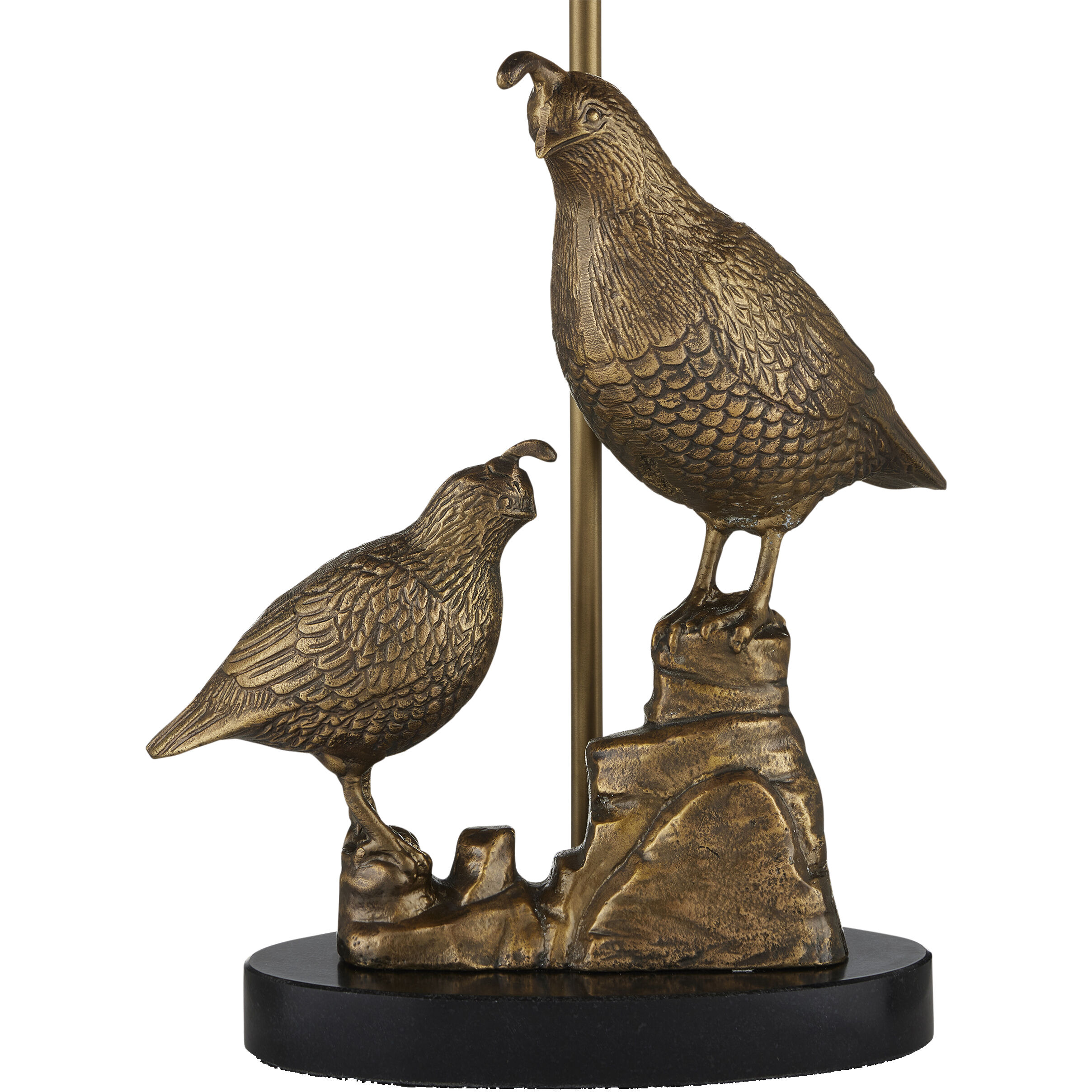 Codorniz 30 inch 150 watt Antique Brass and Black Table Lamp Portable Light, Marjorie Skouras Collection