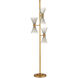 Novatude 71 inch 60 watt Antique Gold Leaf/Contemporary Silver Leaf Floor Lamp Portable Light