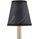 Marble Paper Black and Gold with Silver Tapered Chandelier Shade