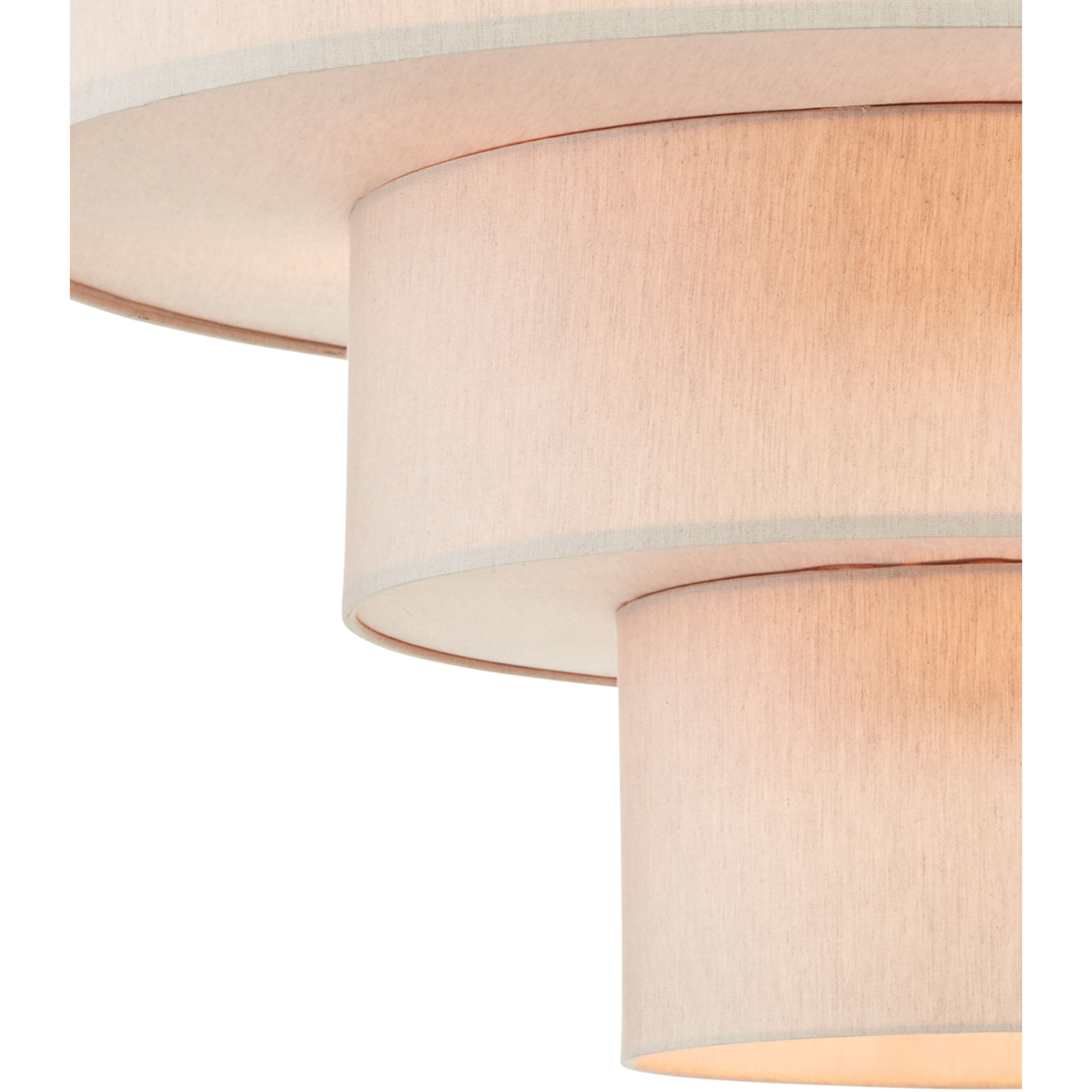 Livello 9 Light 36 inch White/Linen Chandelier Ceiling Light