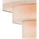 Livello 9 Light 36 inch White/Linen Chandelier Ceiling Light