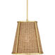 Deauville 1 Light 14 inch Natural/Polished Brass Pendant Ceiling Light, Suzanne Duin Collection