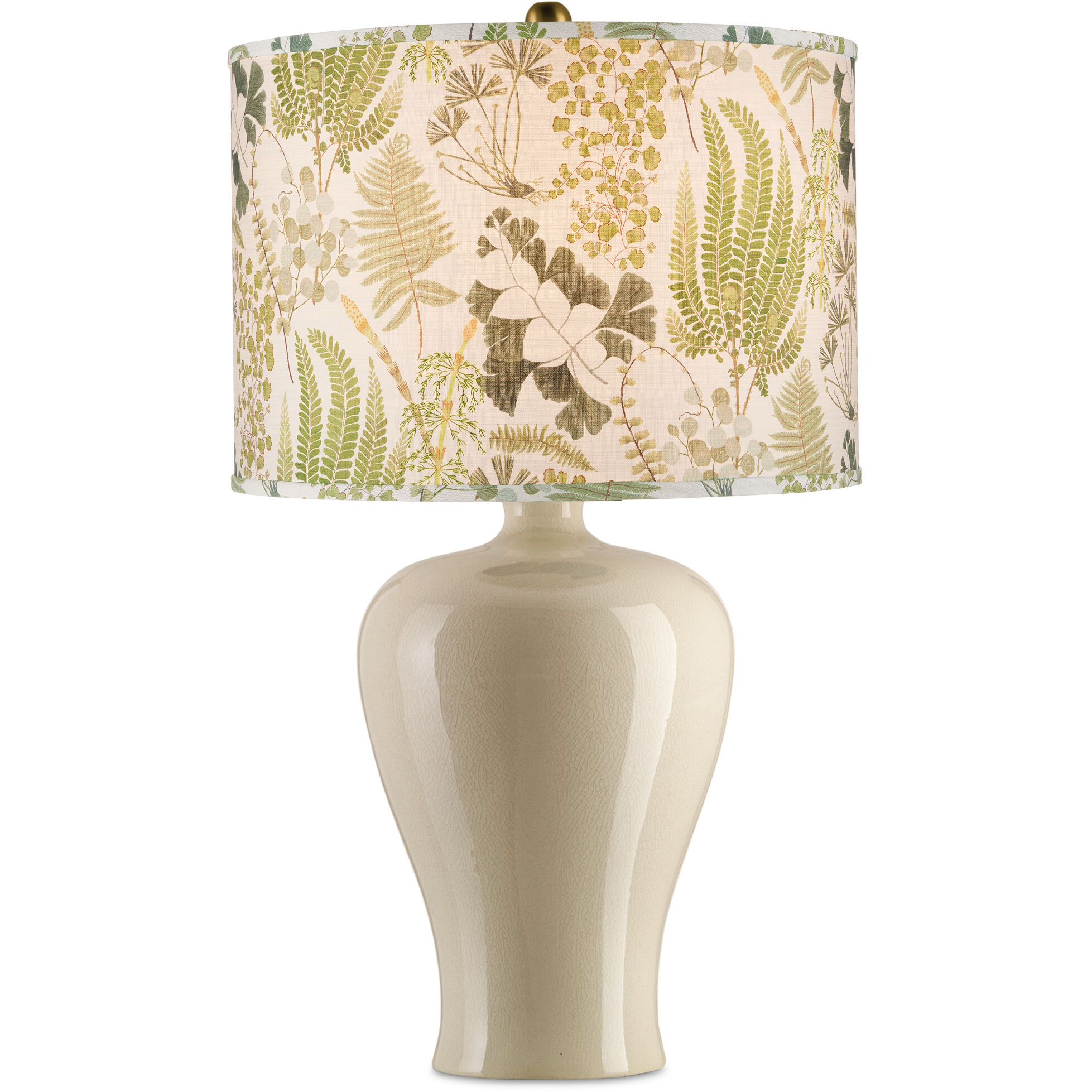 Theodora Green/Ivory Drum Lamp Shade