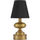 Galavant 12 inch 2.8 watt Brass Cordless Table Lamp Portable Light
