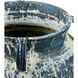 Agrigento Antique White/Blue Drip Outdoor Planter