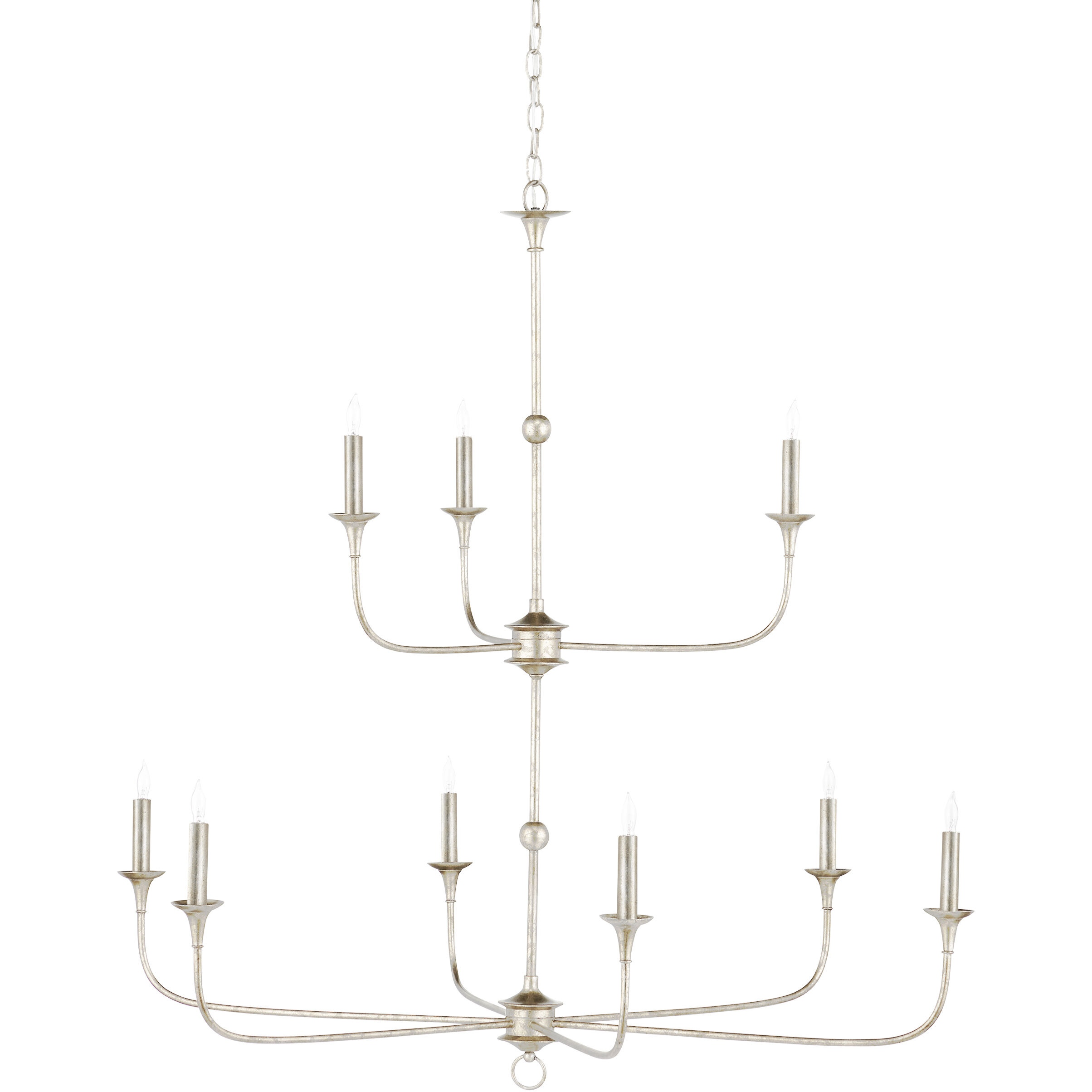 Nottaway 9 Light 44.25 inch Champagne Two-Tier Chandelier Ceiling Light