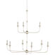 Nottaway 9 Light 44.25 inch Champagne Two-Tier Chandelier Ceiling Light