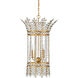 Bradshaw 4 Light 20 inch Frosted/Clear/Brass Lantern Pendant Ceiling Light