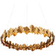 English Oak 1 Light 32.5 inch Gold Leaf Chandelier Ceiling Light