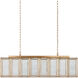 Daze 6 Light 39.5 inch White/Antique Brass Chandelier Ceiling Light