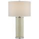 Verdure 29 inch 150 watt Green/Off-White/Clear/Satin Nickel Table Lamp Portable Light