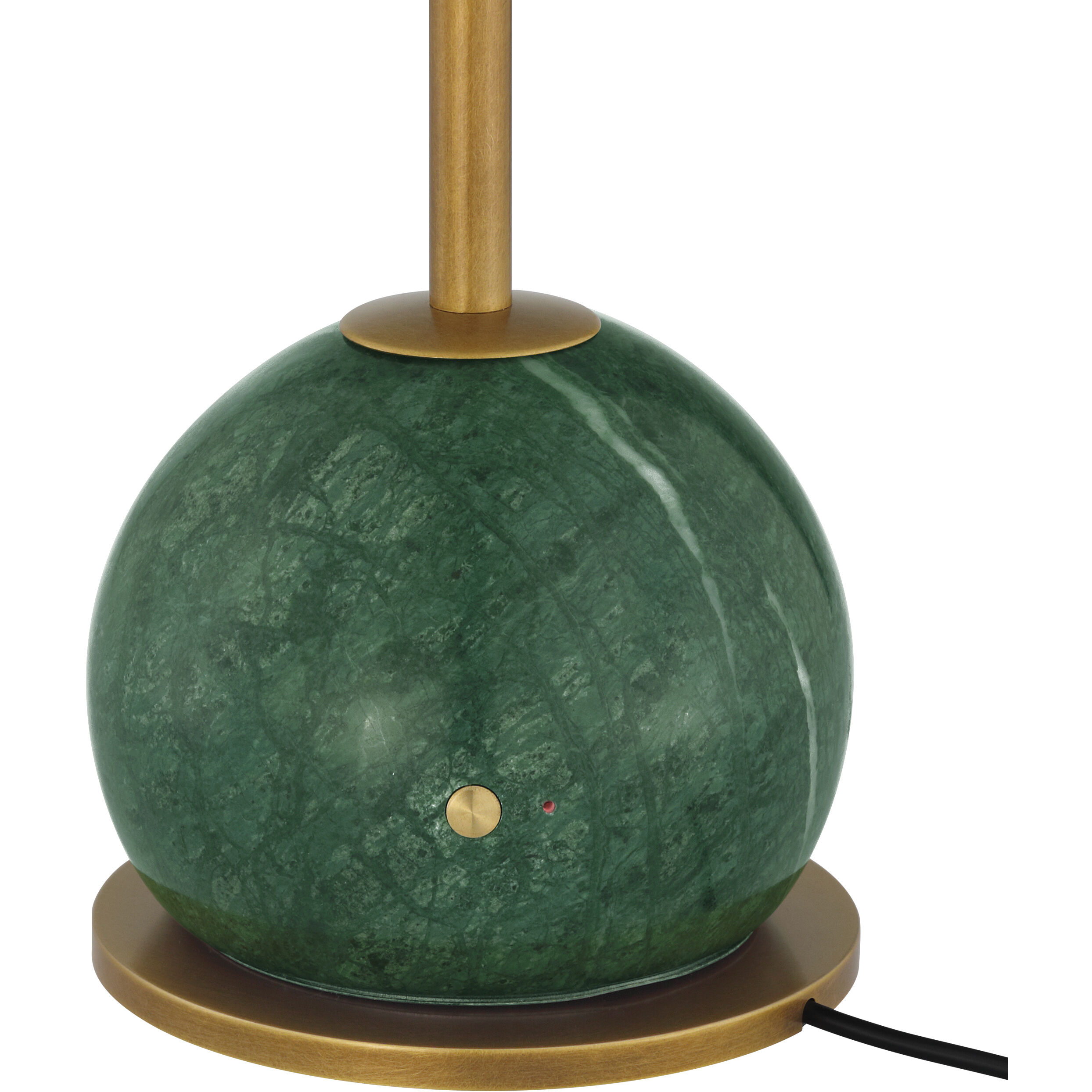 Journey 21 inch 1.5 watt Antique Brass/Green Cordless Table Lamp Portable Light