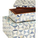 Sky Blue 10 inch Blue/White Boxes, Set of 2