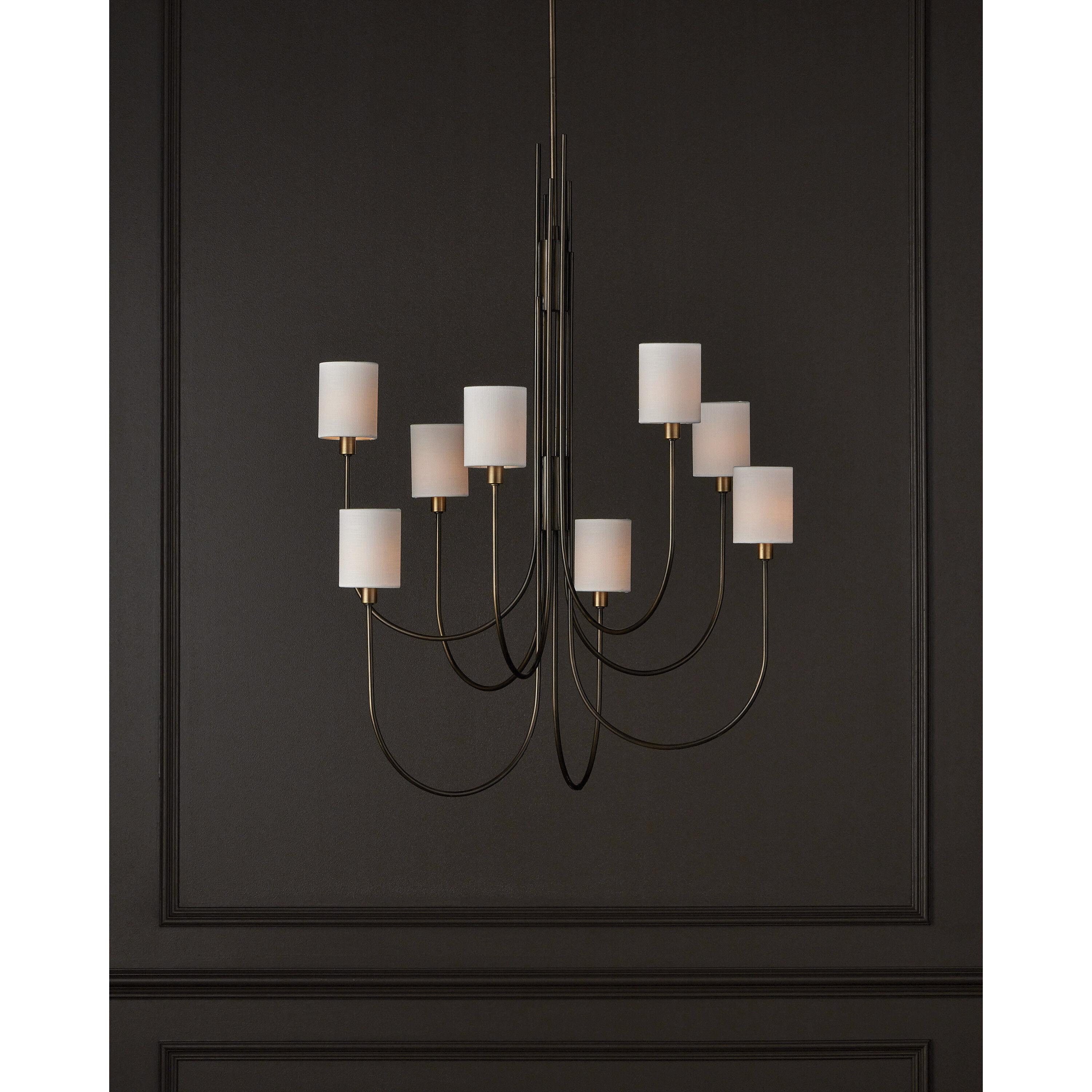 Archetype 8 Light 32.5 inch Statuary Bronze/Antique Brass Chandelier Ceiling Light