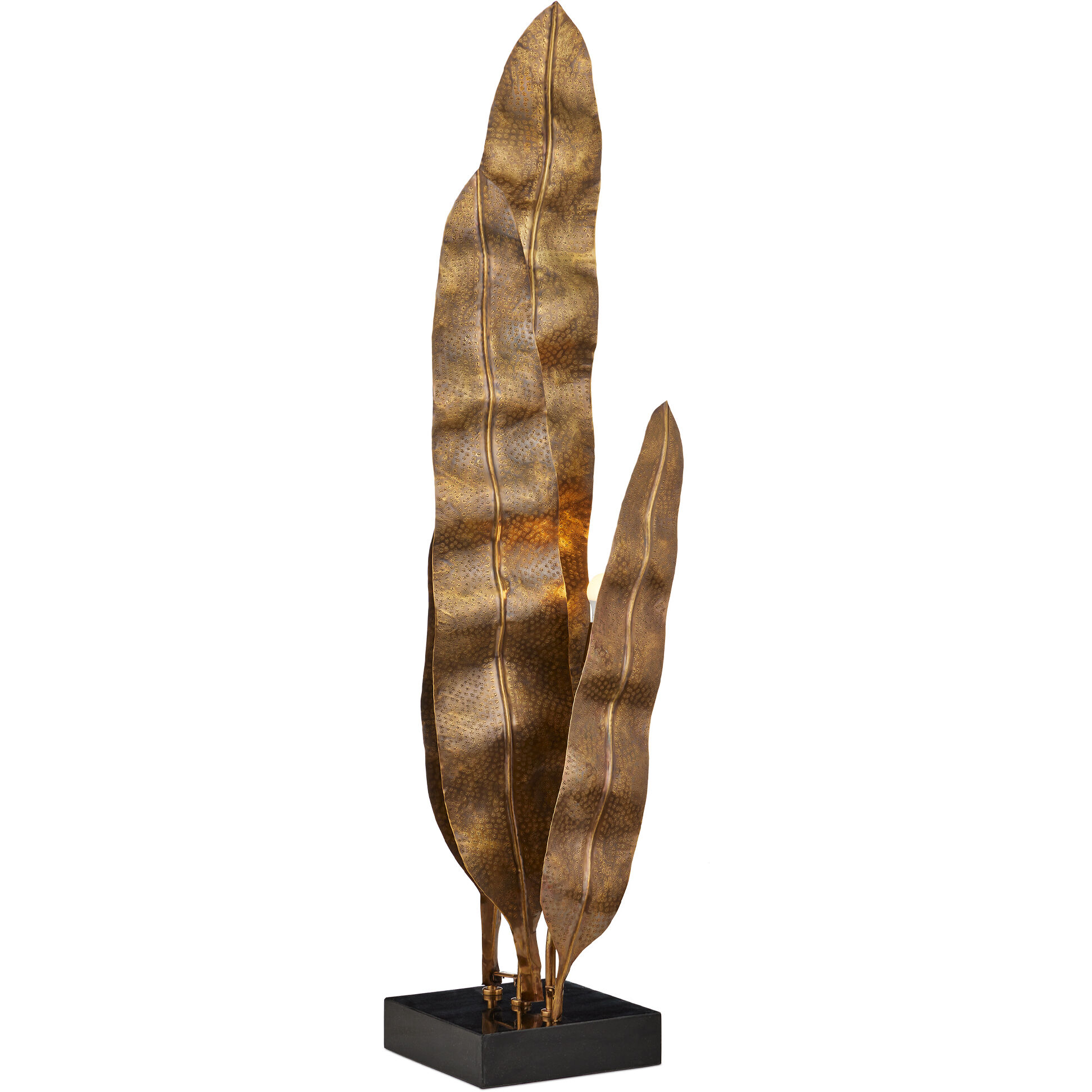 Musa 62 inch 9 watt Vintage Brass/Black Floor Lamp Portable Light