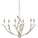 Menefee 6 Light 32 inch Silver Granello Chandelier Ceiling Light