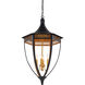 Wycombe 4 Light 23.5 inch Satin Black/Contemporary Gold Leaf Lantern Pendant Ceiling Light, Bunny Williams Collection