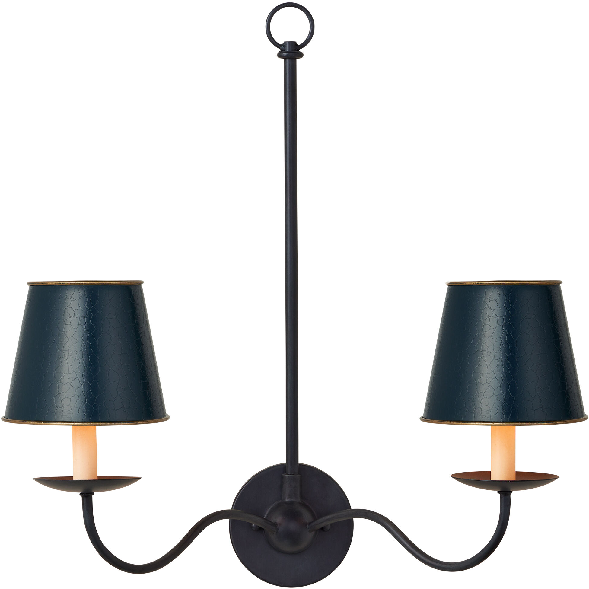 Tole Blue 6 inch Tapered Chandelier Shade