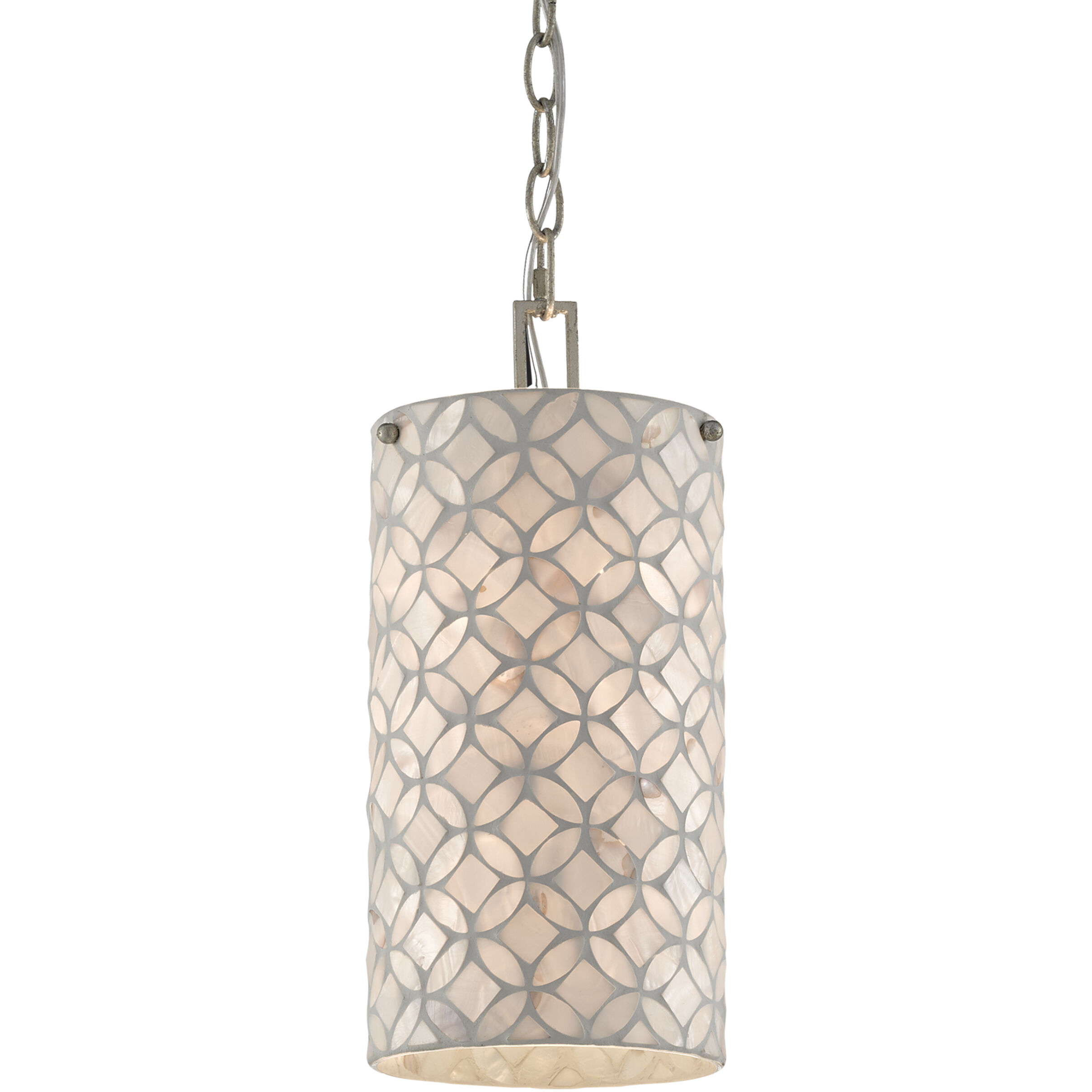 Ellison 1 Light 6.25 inch Pearl/Antique Silver Leaf Pendant Ceiling Light