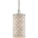 Ellison 1 Light 6.25 inch Pearl/Antique Silver Leaf Pendant Ceiling Light