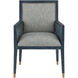 Santos Vintage Navy/Performance Barrett Dusk/Satin Brass Armchair