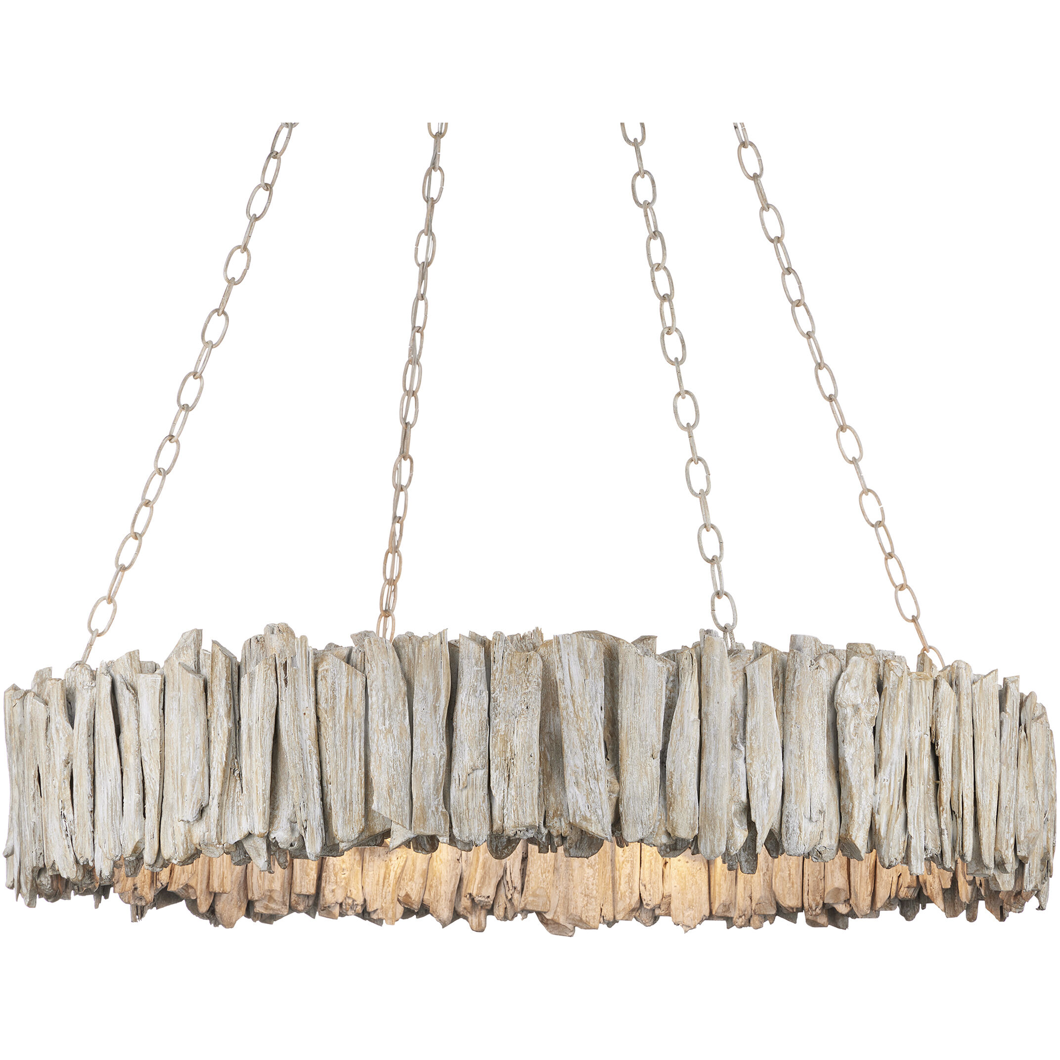 Driftwood 8 Light 39 inch Whitewash Chandelier Ceiling Light