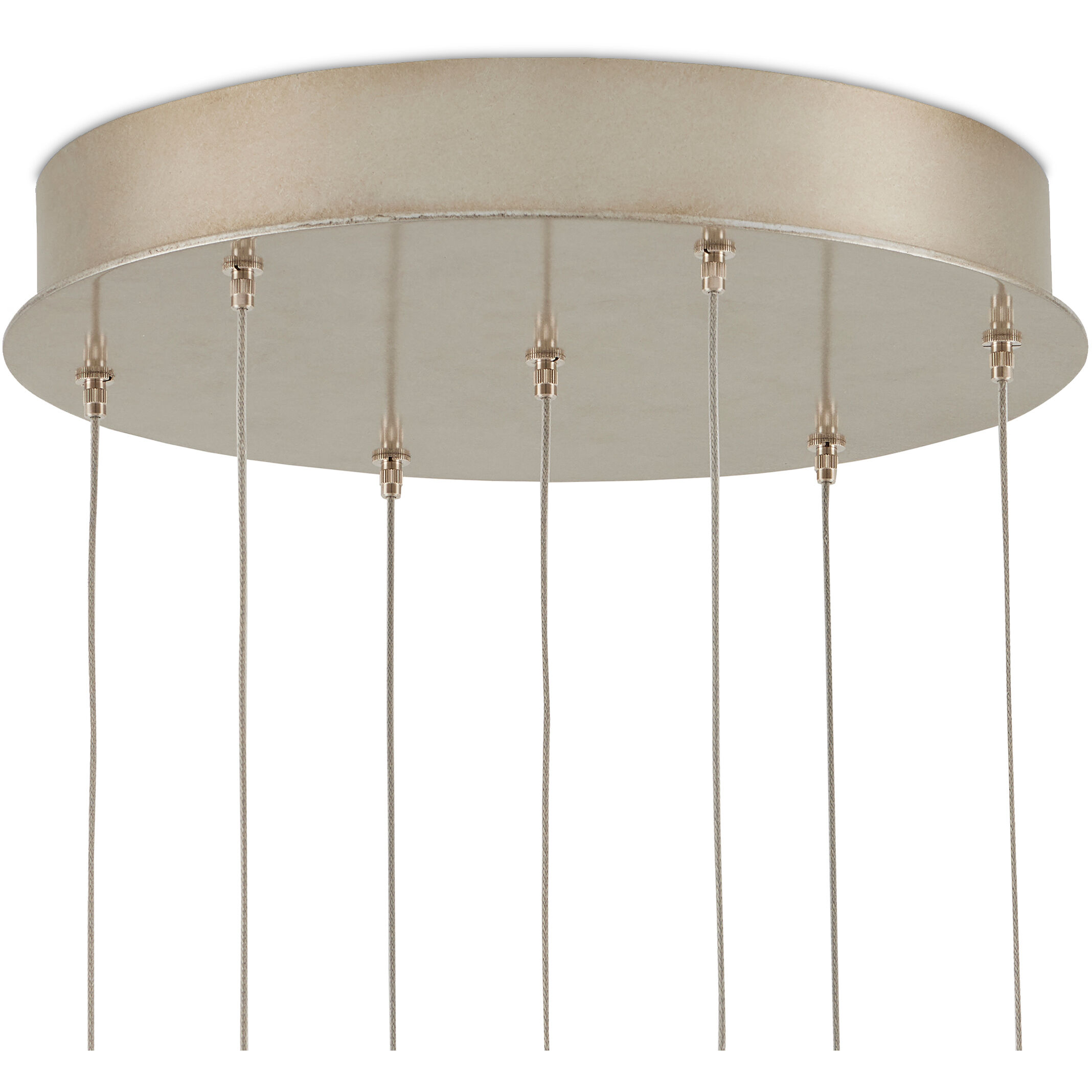 Parish 7 Light 13 inch White/Antique Brass/Silver Multi-Drop Pendant Ceiling Light