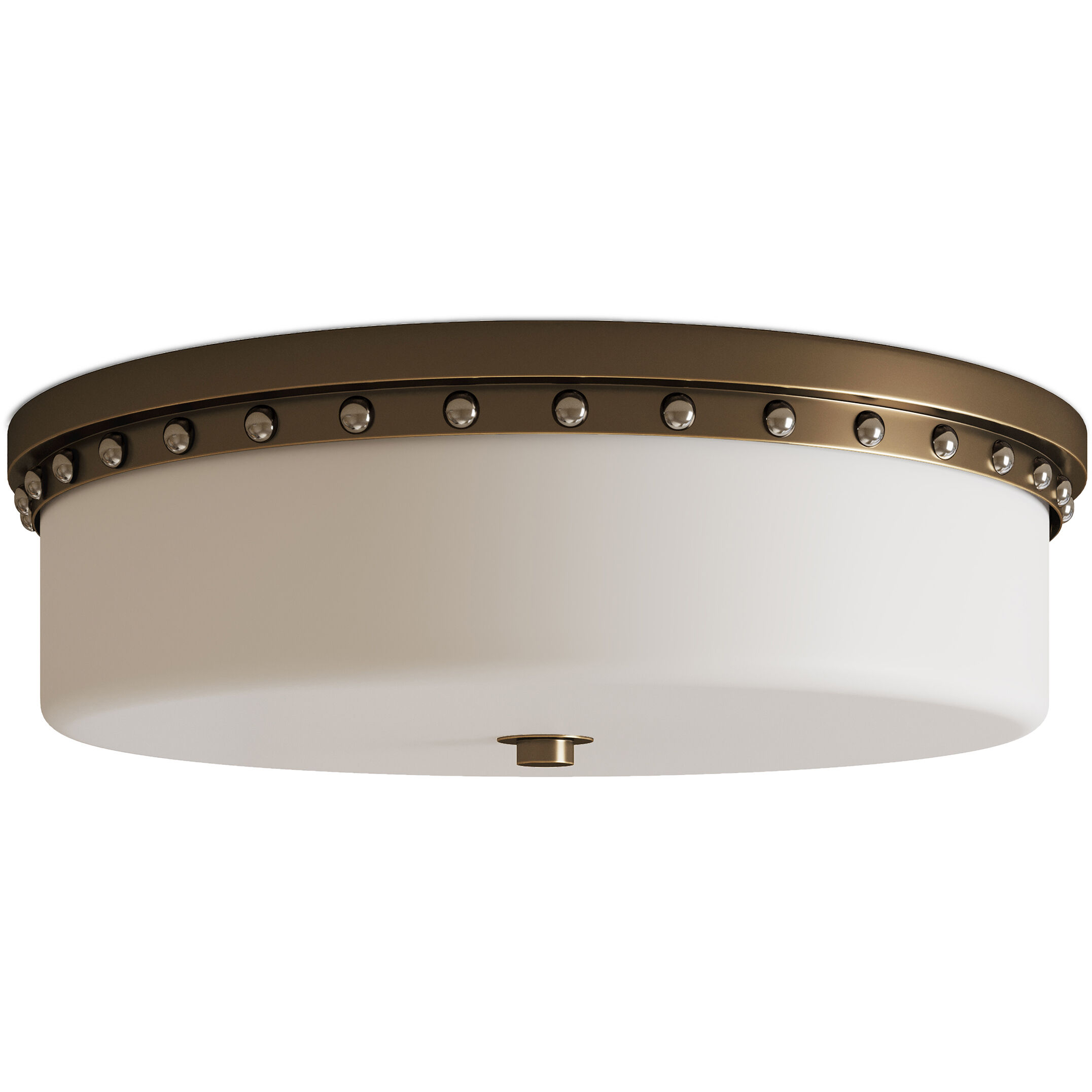 Barnabe 1 Light 18 inch White/Antique Brass/Polished Nickel Flush Mount Ceiling Light