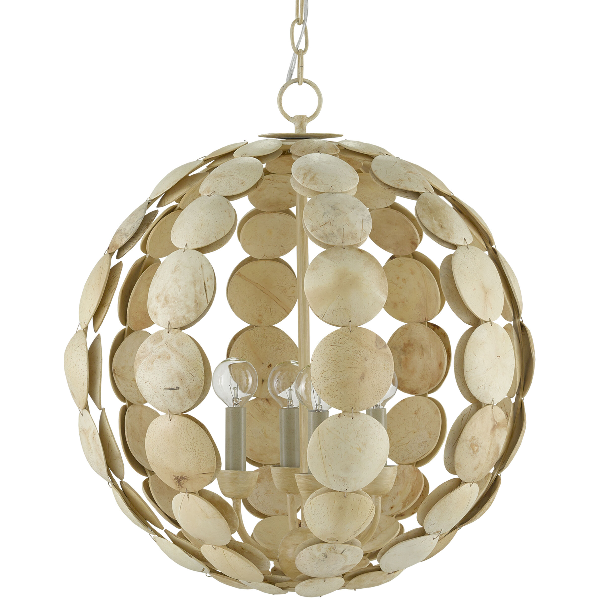Tartufo 4 Light 19.25 inch Coco Cream Chandelier Ceiling Light