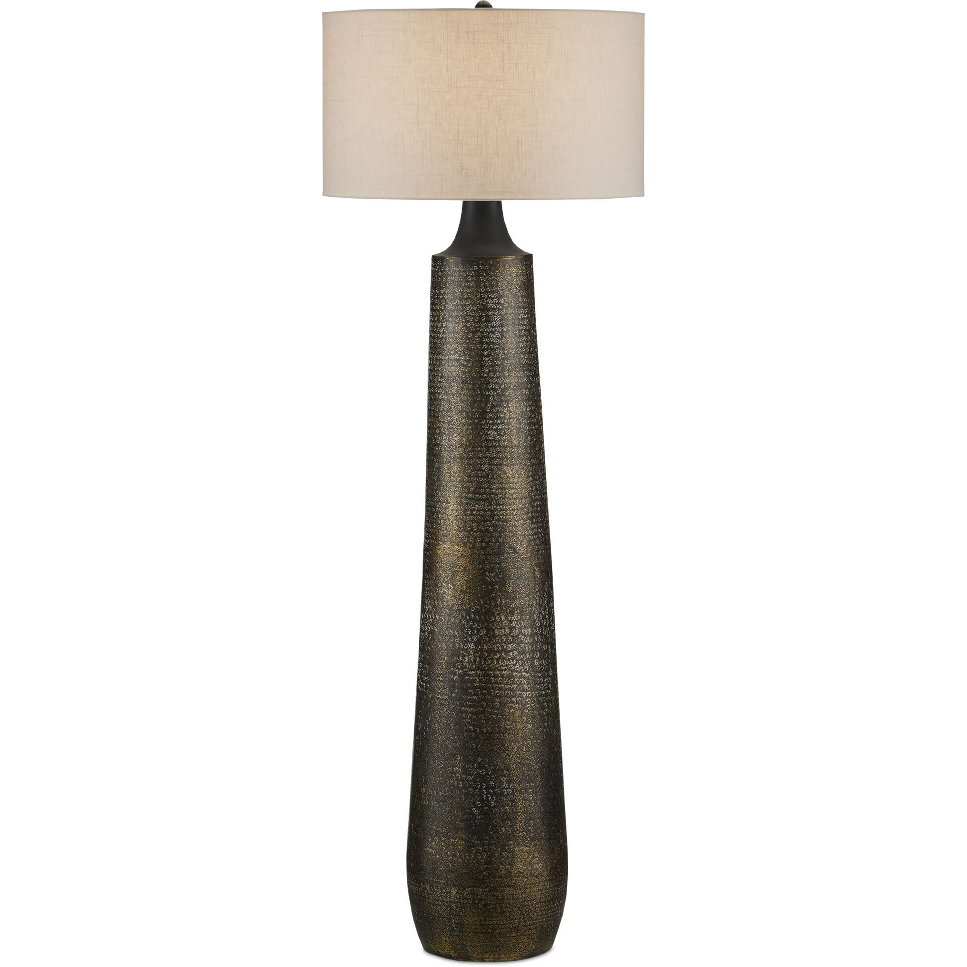 Brigadier 66 inch 150 watt Antique Brass and Black and Whitewash Floor Lamp Portable Light