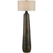 Brigadier 66 inch 150 watt Antique Brass and Black and Whitewash Floor Lamp Portable Light