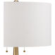 Jebel 23.25 inch 100 watt Natural/Brushed Brass Table Lamp Portable Light