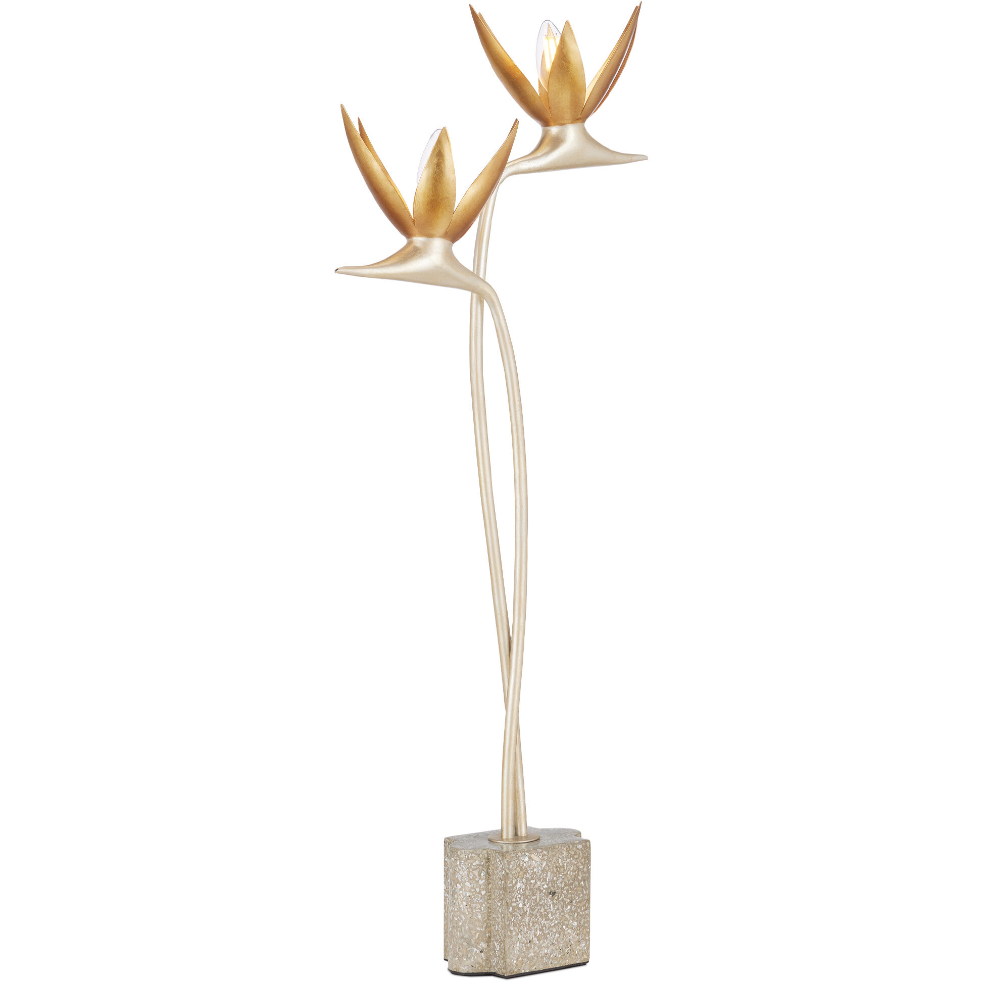 Paradiso 36.5 inch 25 watt Contemporary Silver Leaf and Gold Leaf Table Lamp Portable Light