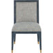 Santos Vintage Navy/Performance Barrett Dusk/Satin Brass Side Chair