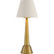 Saunter 15 inch 2.8 watt Brass Cordless Table Lamp Portable Light