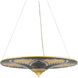 Canaan 3 Light 31.75 inch Gold Leaf/Distressed Black/Distressed White Chandelier Ceiling Light