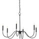 Tirrell 6 Light 34 inch Antique Black Chandelier Ceiling Light, Small