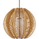 Barbary 1 Light 33.25 inch Natural/Black/Frosted White Outdoor Pendant