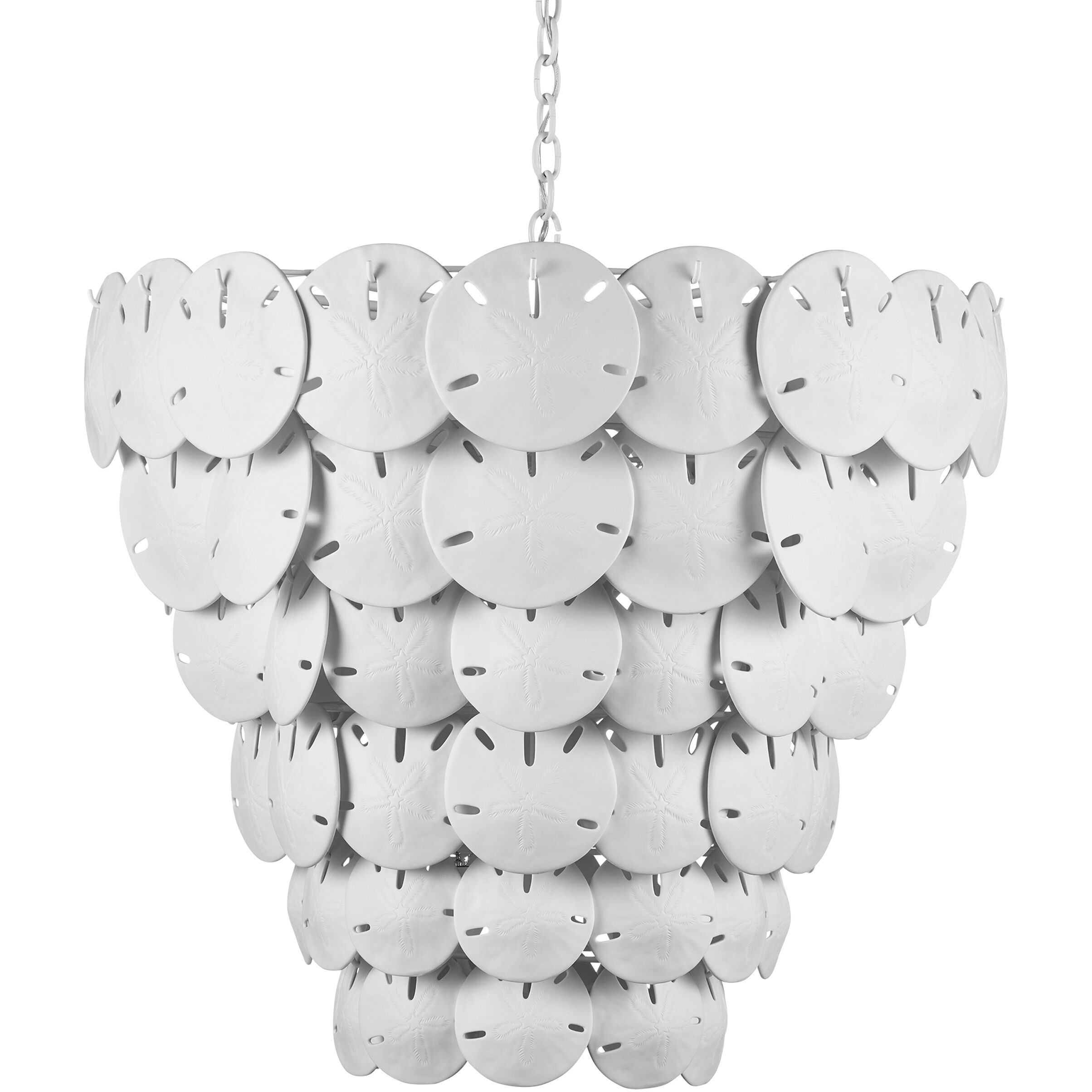 Tulum 8 Light 32 inch White/Sugar White Chandelier Ceiling Light, Marjorie Skouras Collection