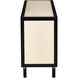 Deanna 72 inch Ivory/Black/Brushed Brass/Clear Console Table