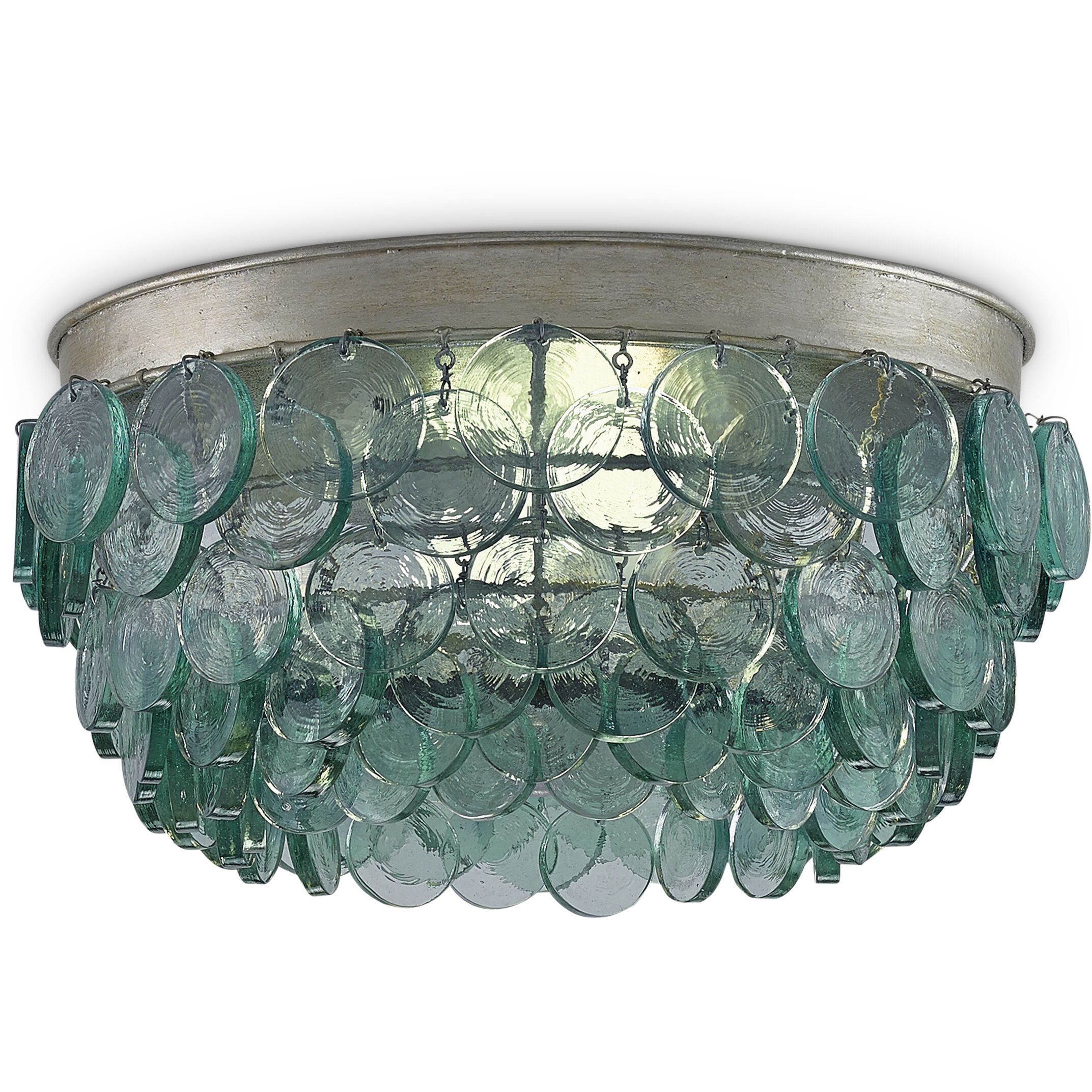 Braithwell 2 Light 16 inch Silver Leaf Flush Mount Ceiling Light