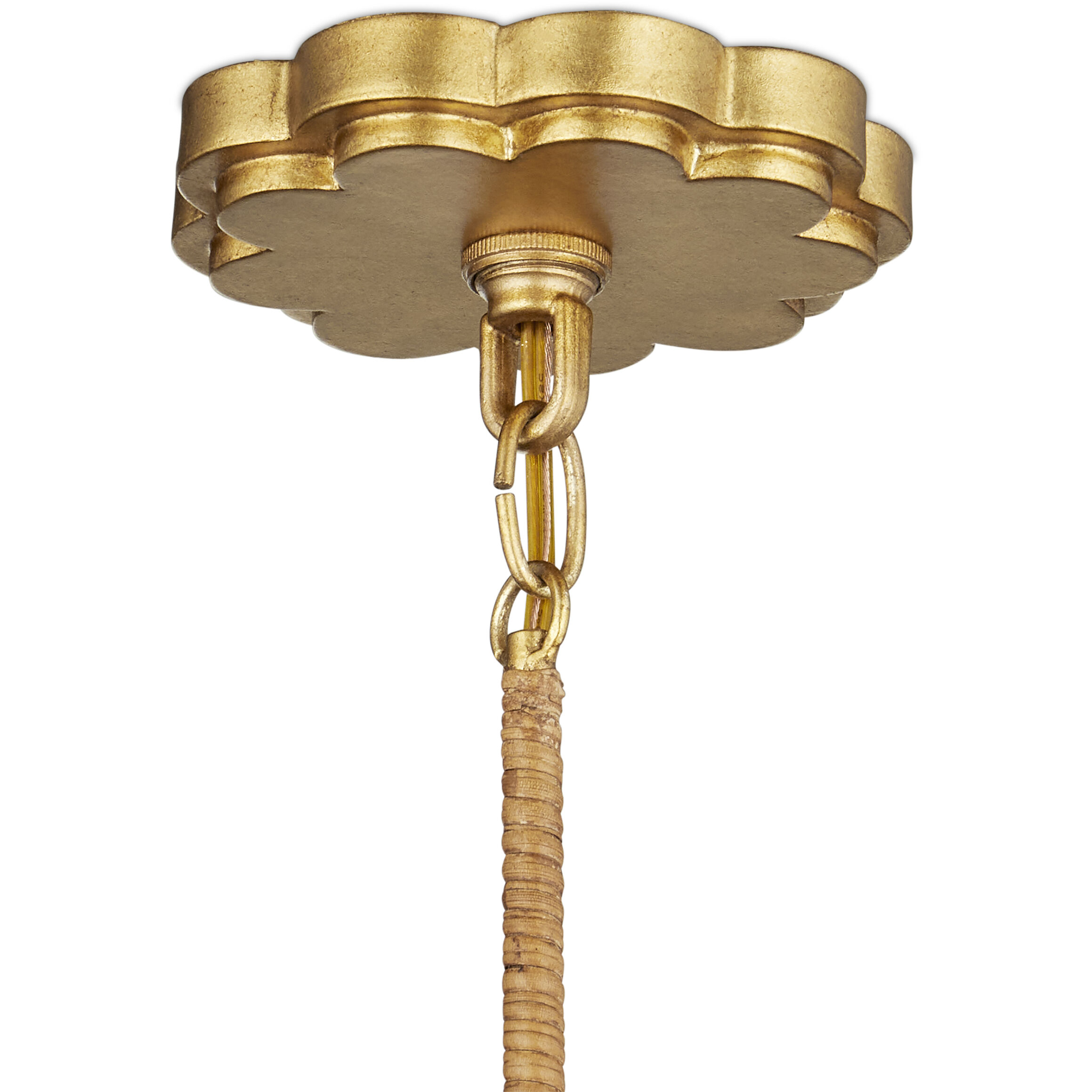 Savoie 9 Light 43 inch Natural/Contemporary Gold Leaf Chandelier Ceiling Light, Suzanne Duin Collection