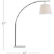 Cloister 87 inch 75 watt Oil Rubbed Bronze and White Floor Lamp Portable Light, Large