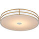 Fielding 1 Light 24 inch Gesso White/Contemporary Gold/Sugar White/White Flush Mount Ceiling Light