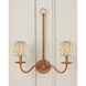 Plume Green/Ivory Tapered Chandelier Shade