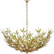 Babylon 8 Light 44 inch Green/Contemporary Gold Leaf/Contemporary Gold Chandelier Ceiling Light
