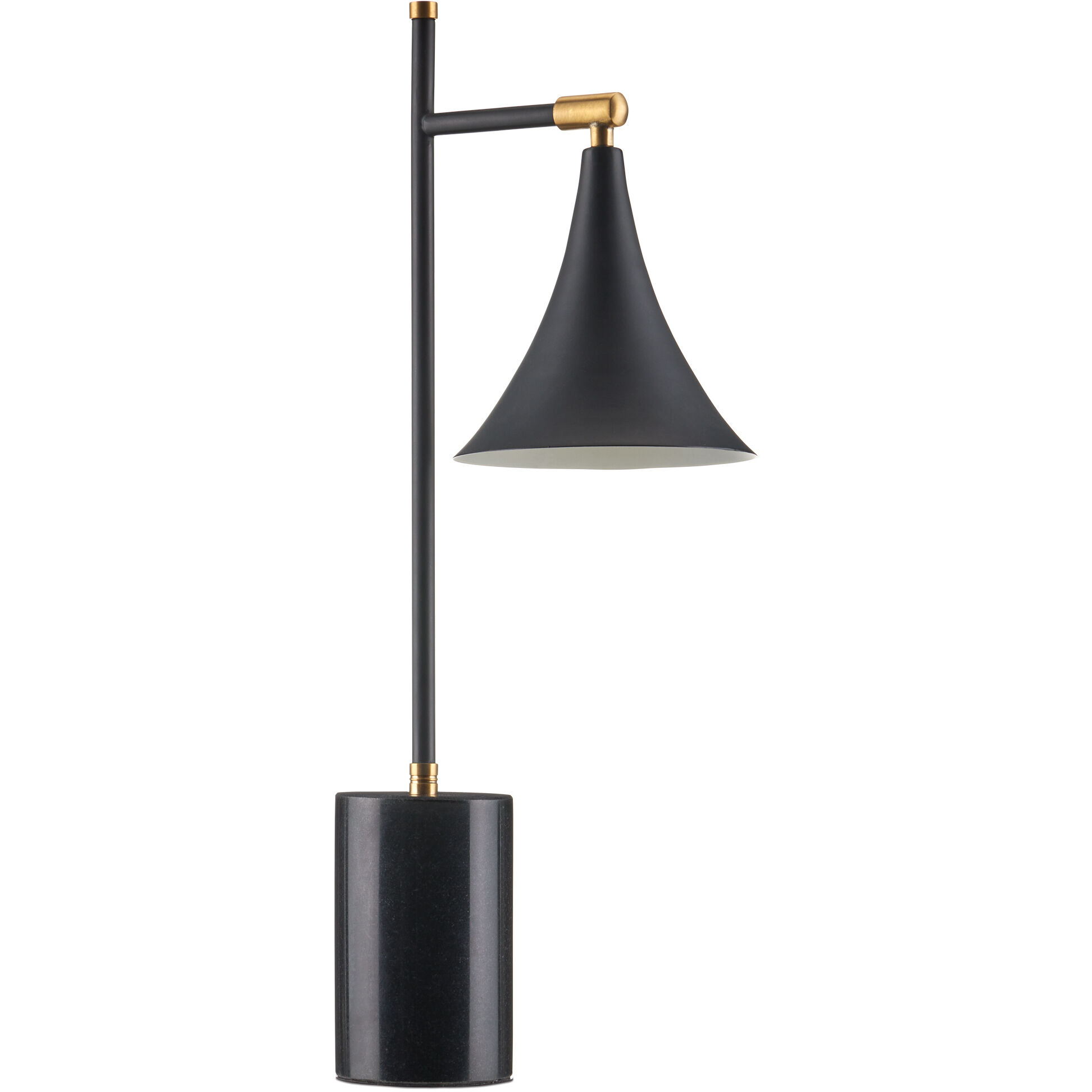 Bibliophile 23 inch 6 watt Matte Black/Matte Brass Table Lamp Portable Light