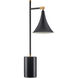 Bibliophile 23 inch 6 watt Matte Black/Matte Brass Table Lamp Portable Light