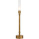 Paseo 20 inch 1.50 watt Polished Antique Brass/Clear Cordless Table Lamp Portable Light
