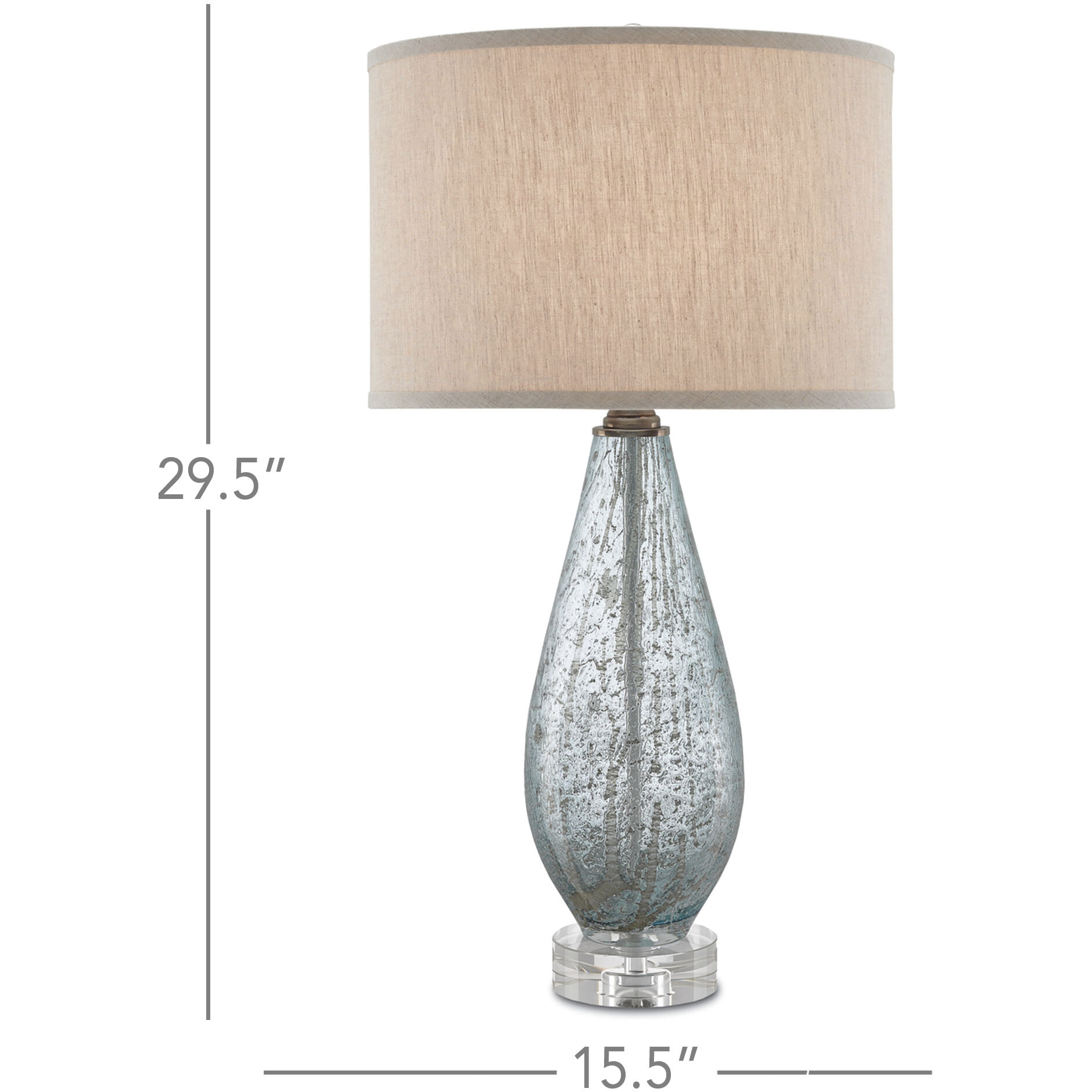 Optimist 29.5 inch 150 watt Pale Blue Speckle Table Lamp Portable Light